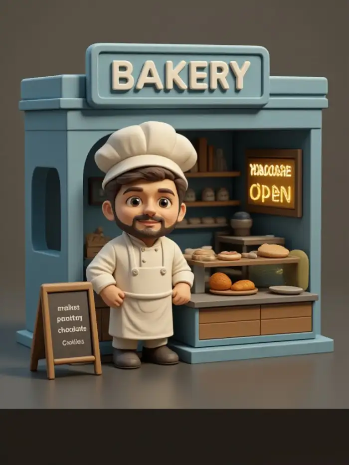 After: 3D Bakery Miniature World - AI Miniatur result