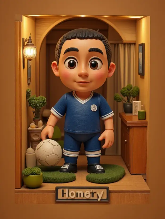 After: 3D Football Scene Creation - AI Miniatur result