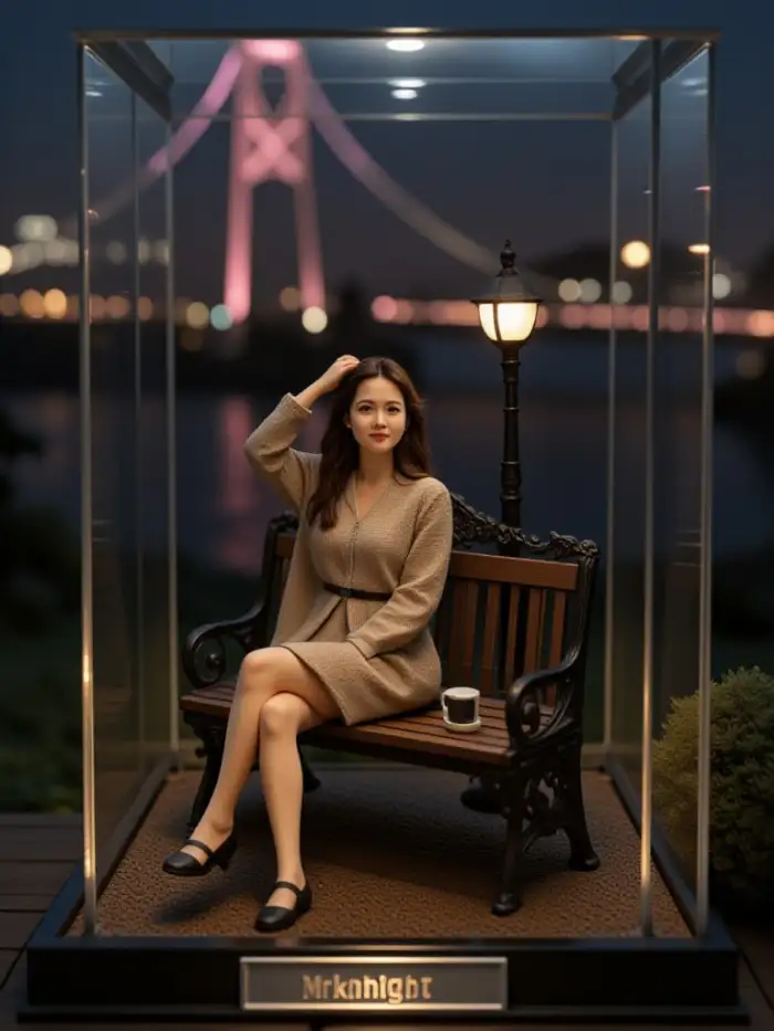 After: Night Scene Miniaturization - AI Miniatur result