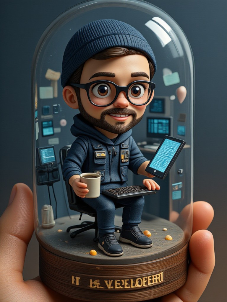 After: IT Developer to Cute Cup Character - AI Miniatur result